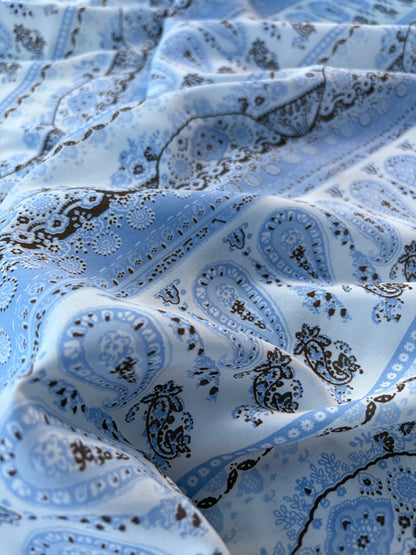 HOMER 031 bis cotton voile paisley print light blue