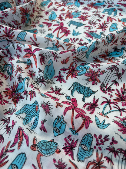 HOMER 032 cotton voile LSD trip print