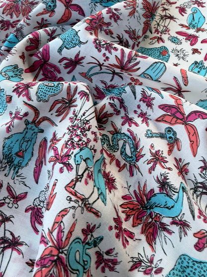 HOMER 032 cotton voile LSD trip print