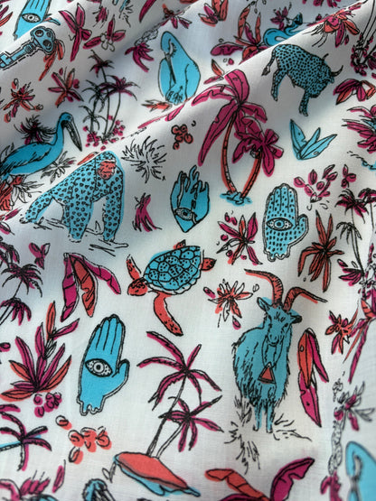 HOMER 032 cotton voile LSD trip print