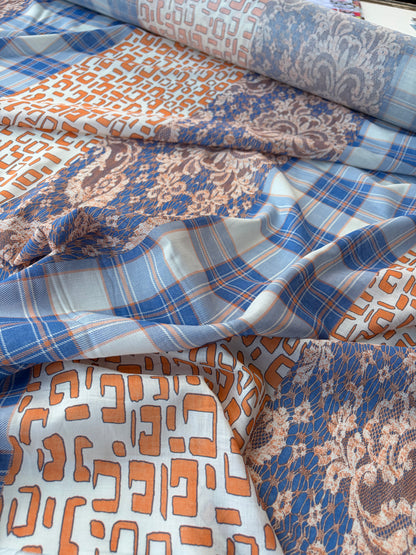 HOMER 035 cotton voile patchwork print