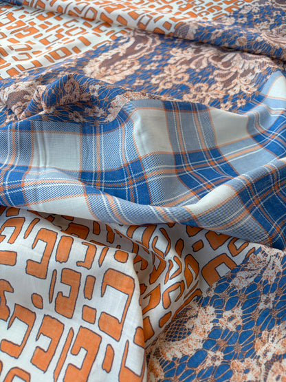 HOMER 035 cotton voile patchwork print