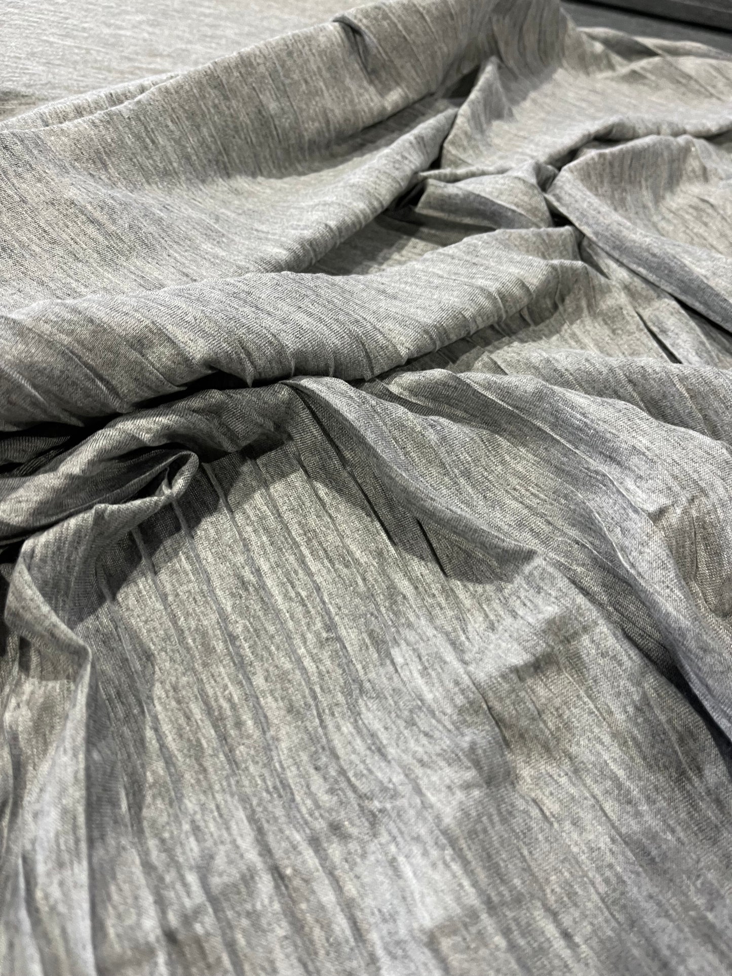 Jersey plissé light grey