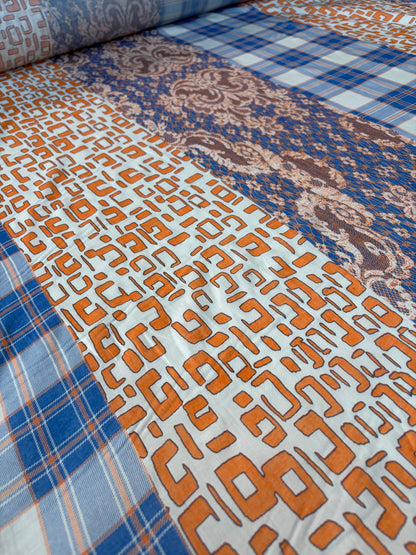 HOMER 035 cotton voile patchwork print