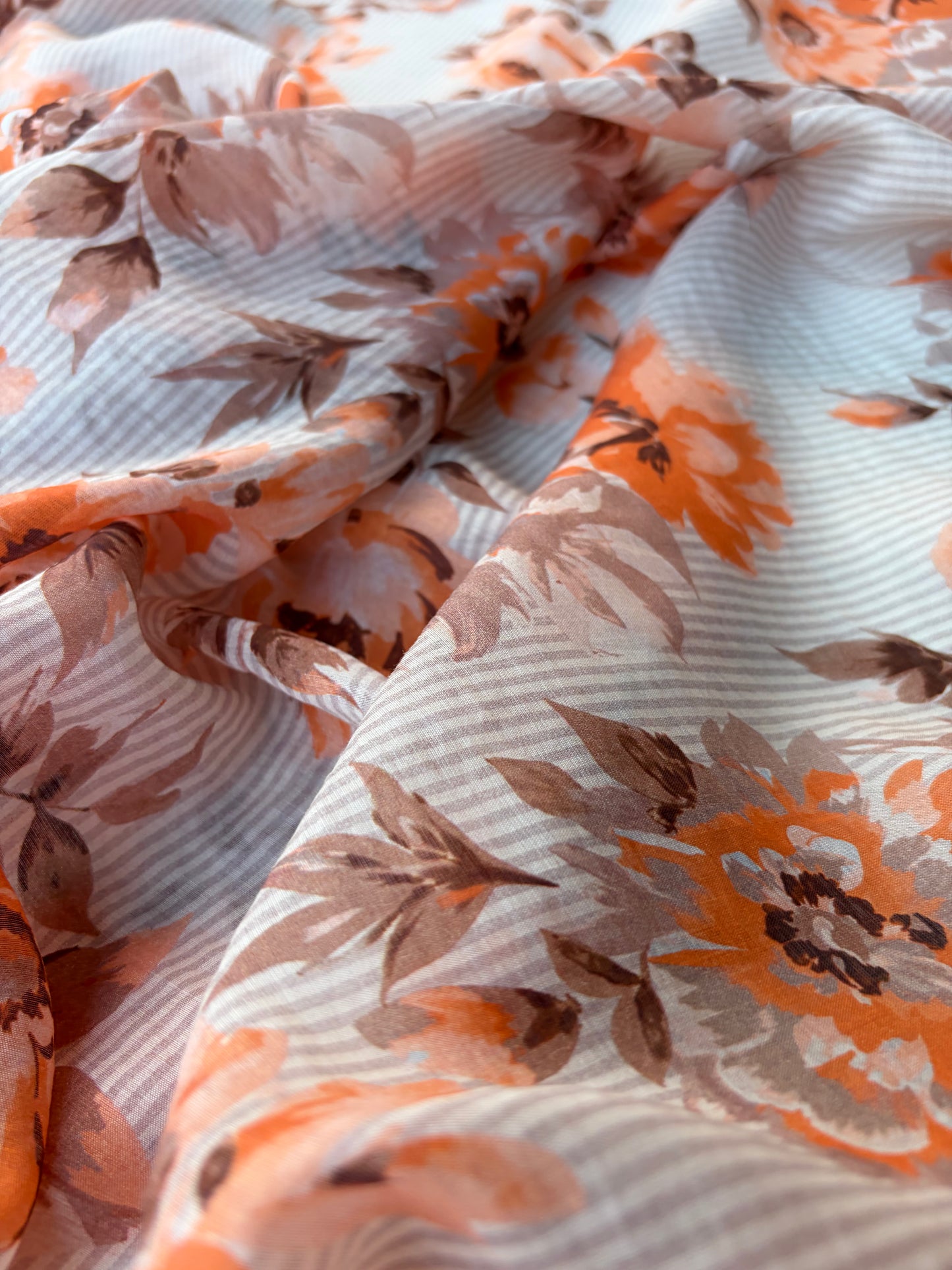 HOMER 037 cotton voile stripes and roses