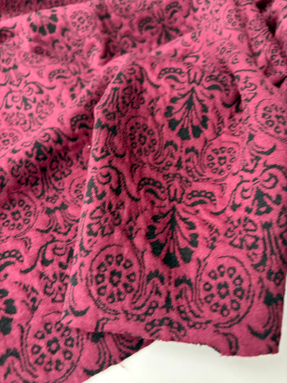 JOEL 016 framboise/black jersey jacquard