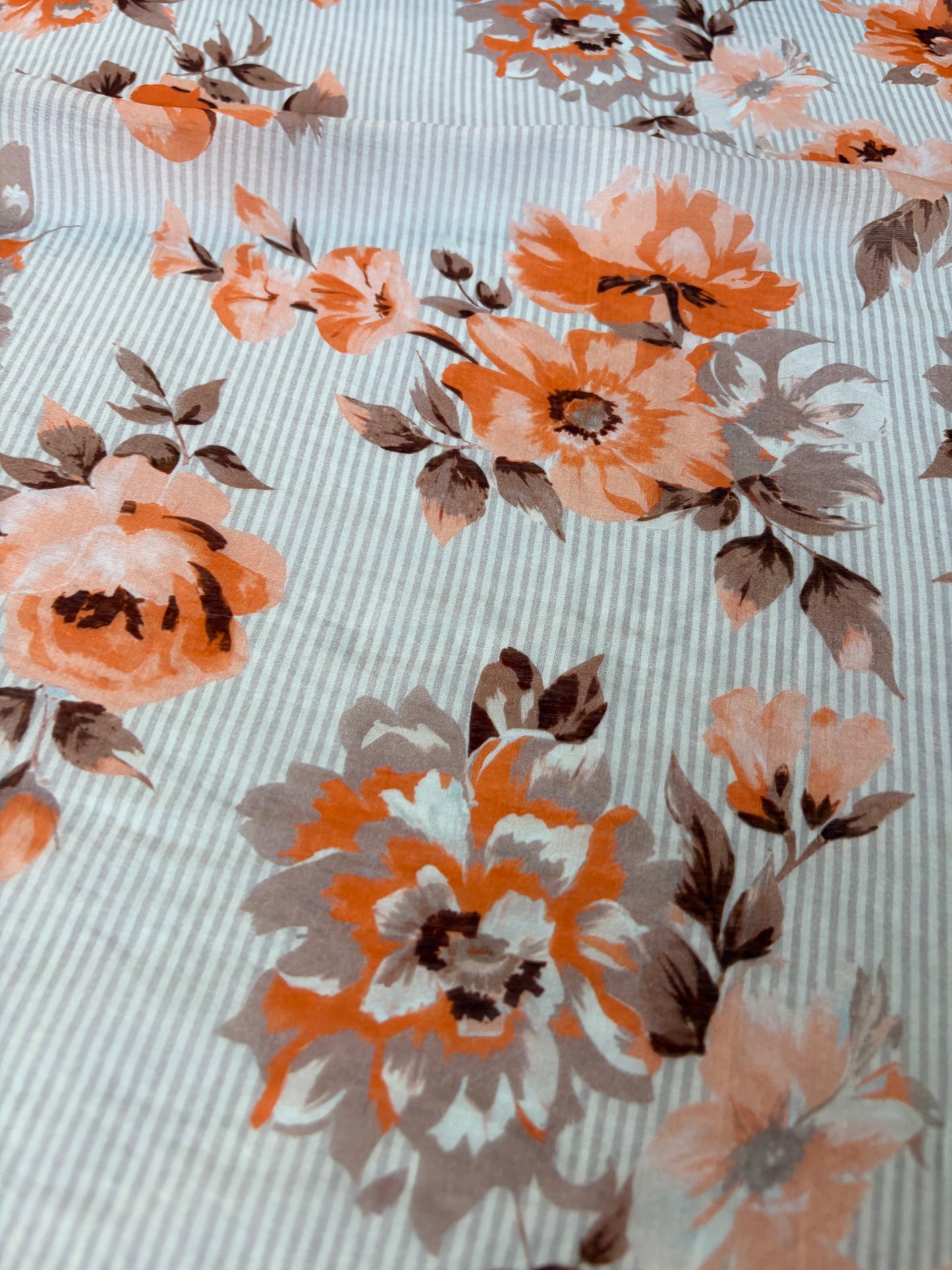 HOMER 037 cotton voile stripes and roses