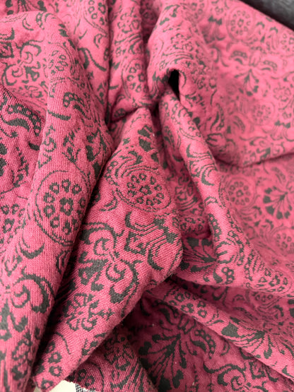 JOEL 016 framboise/black jersey jacquard