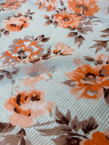 PC HOMER 037 cotton voile stripes and roses