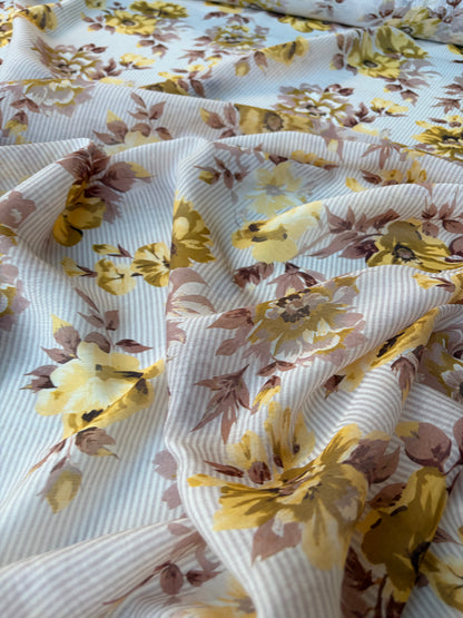 HOMER 038 cotton voile stripes and roses