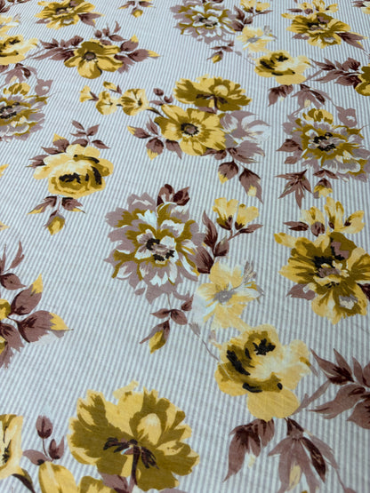 HOMER 038 cotton voile stripes and roses