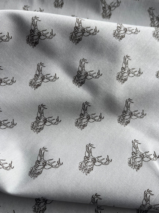 REMCO 036 cotton poplin stretch grey deers