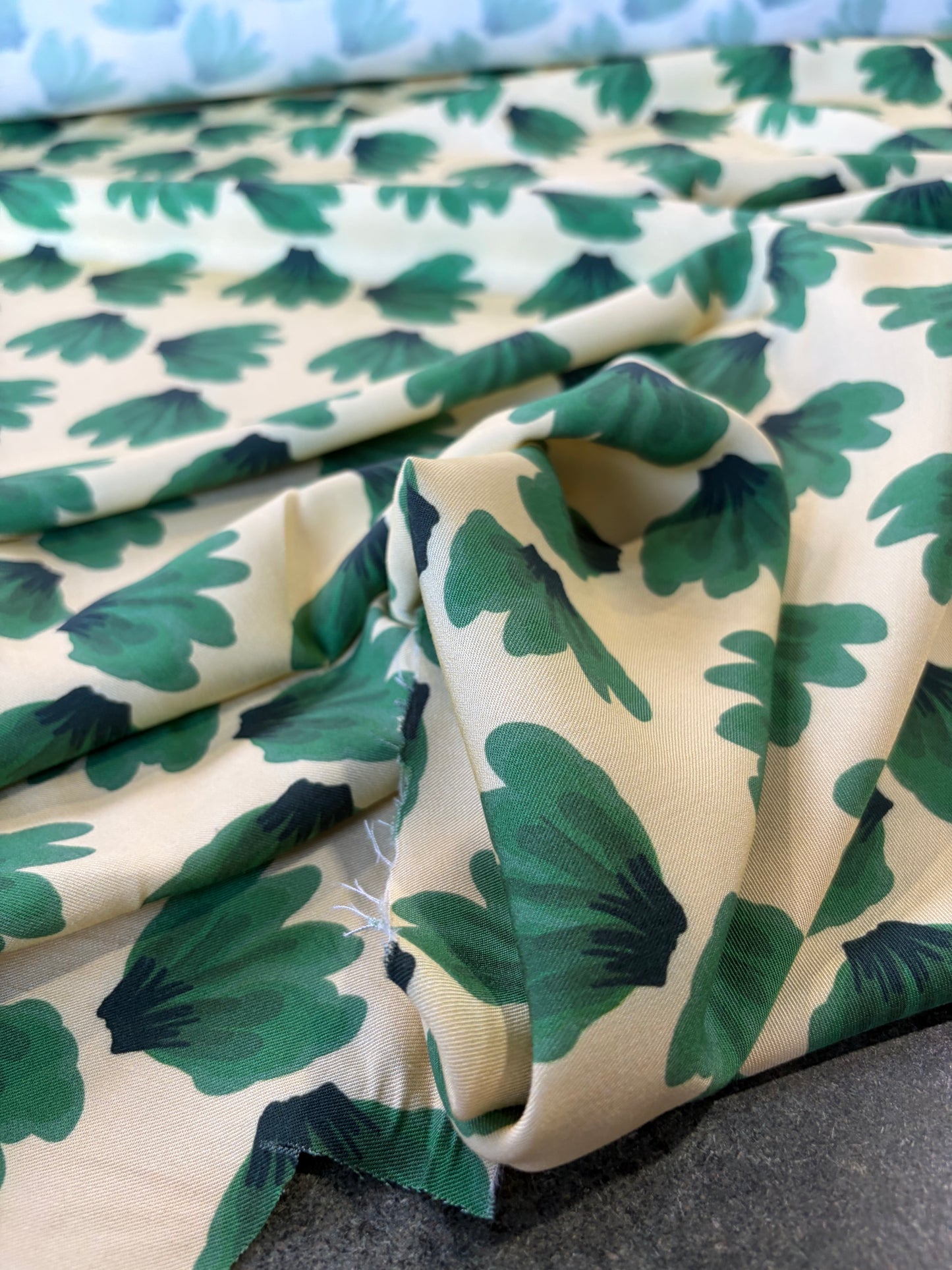 HOMER 047  cotton twill green leaves