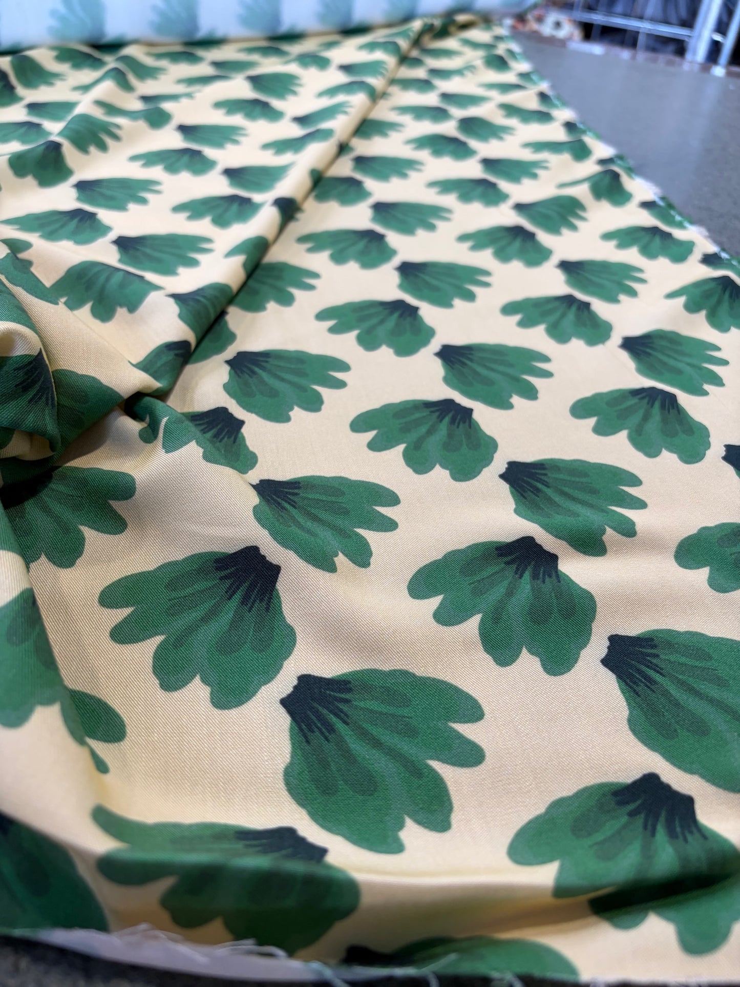 HOMER 047  cotton twill green leaves