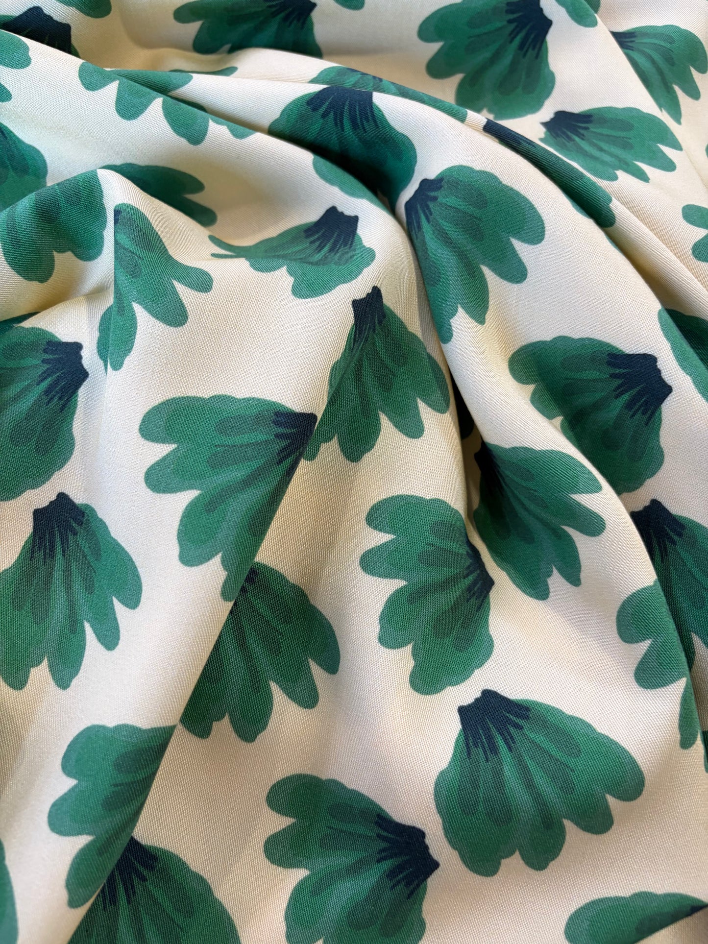 HOMER 047  cotton twill green leaves