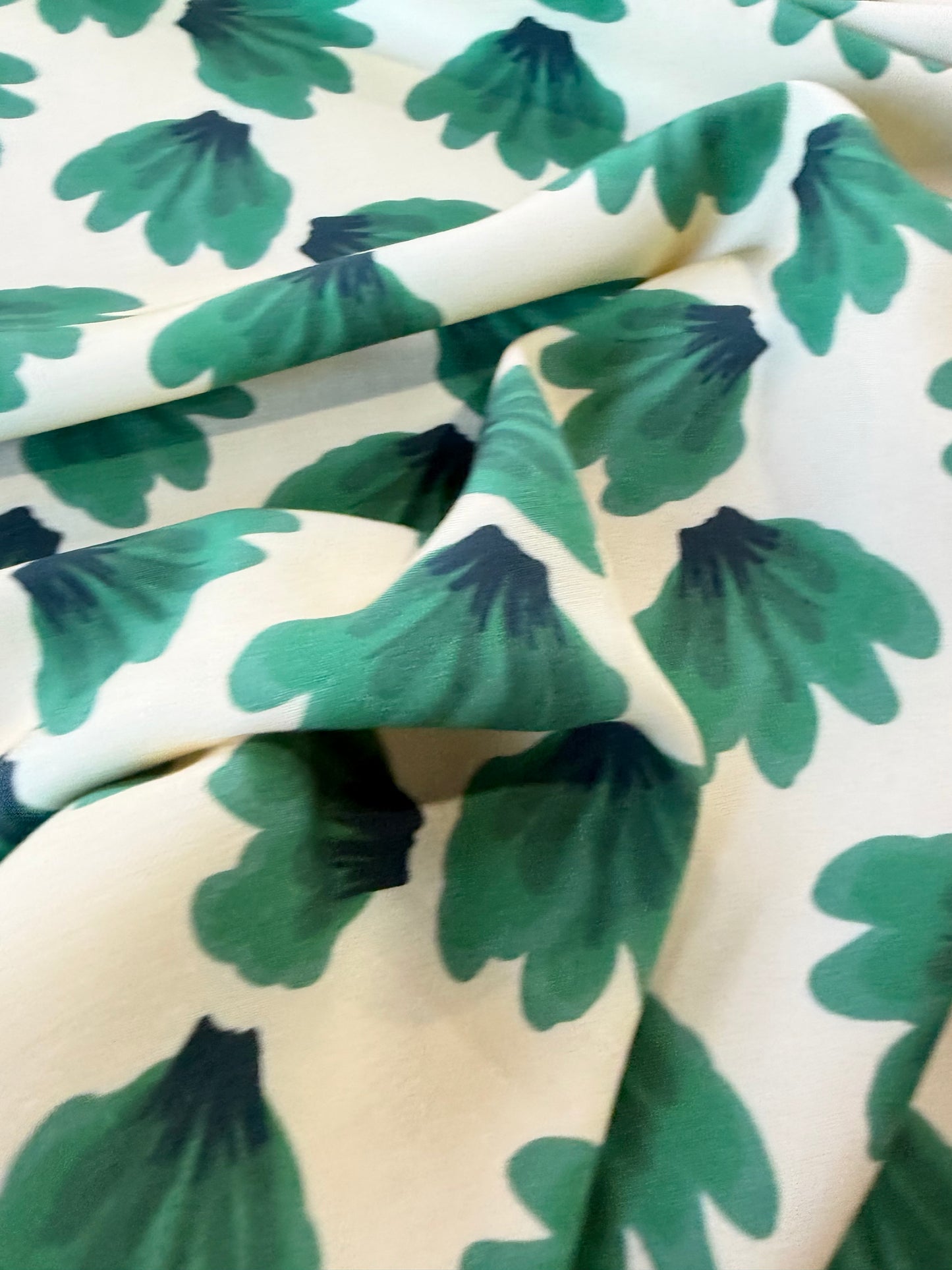 HOMER 047  cotton twill green leaves