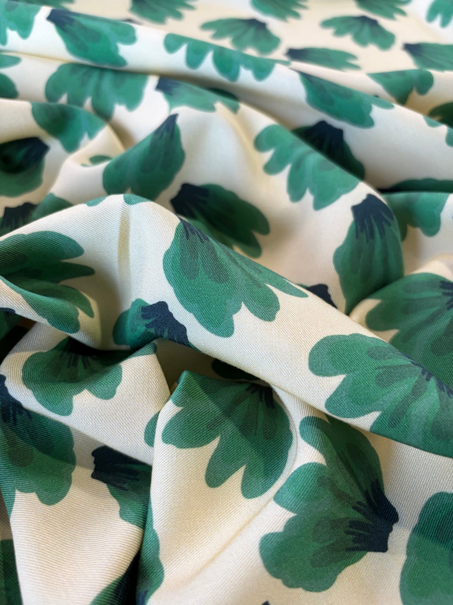 HOMER 047  cotton twill green leaves