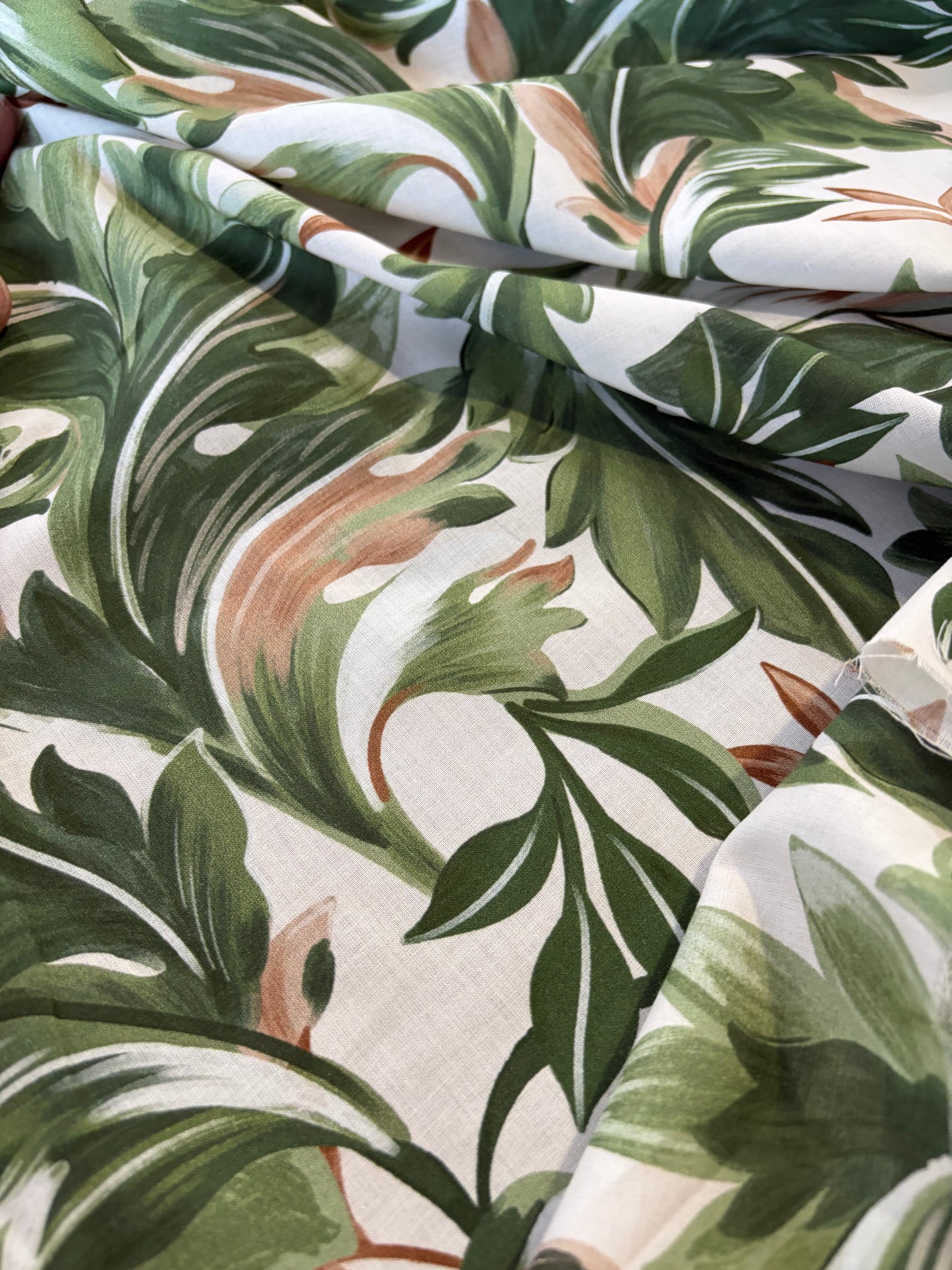 HOMER 050  cotton voile jungle leaves