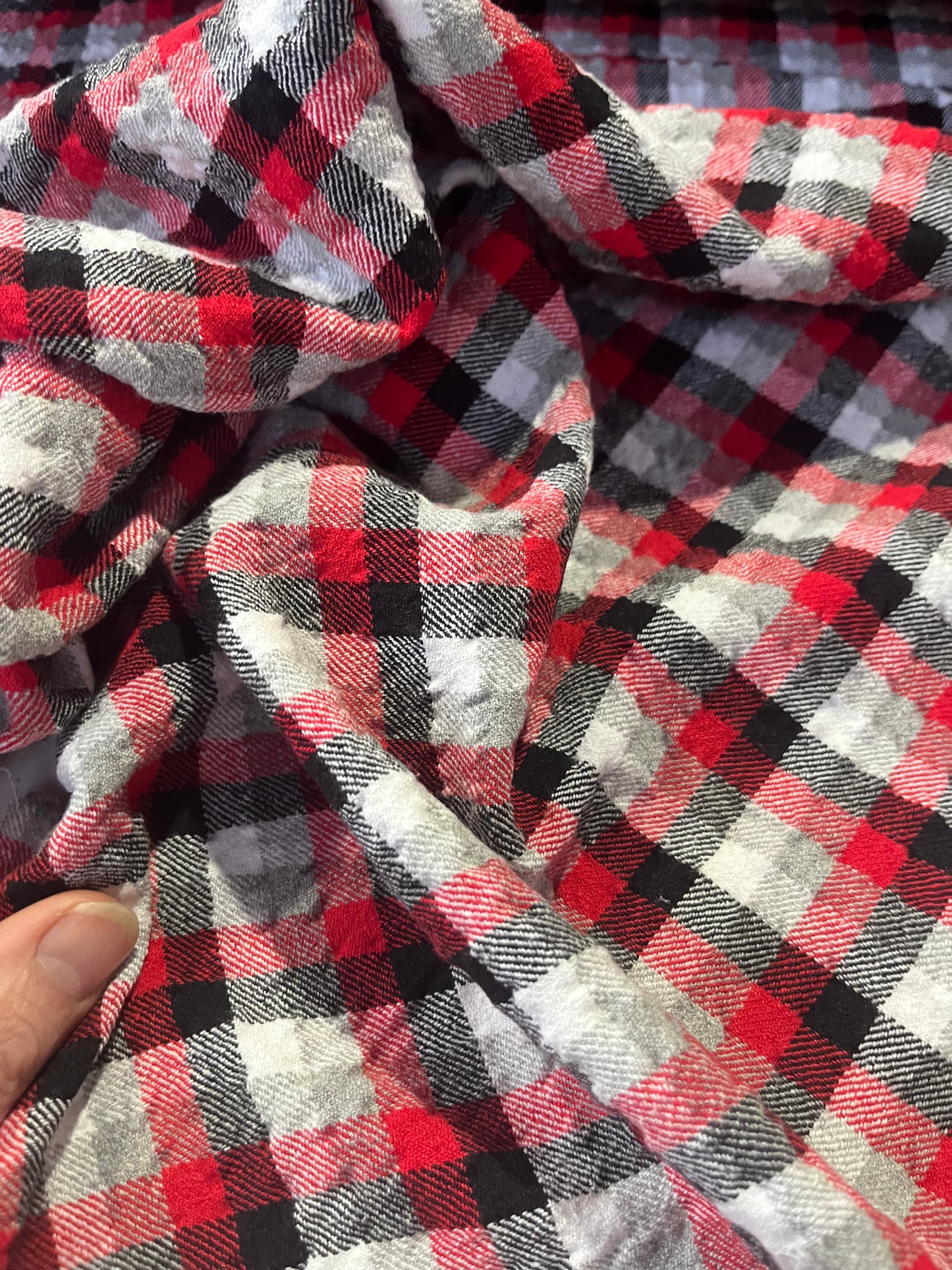 Gaia 040 heavy cotton seersucker check