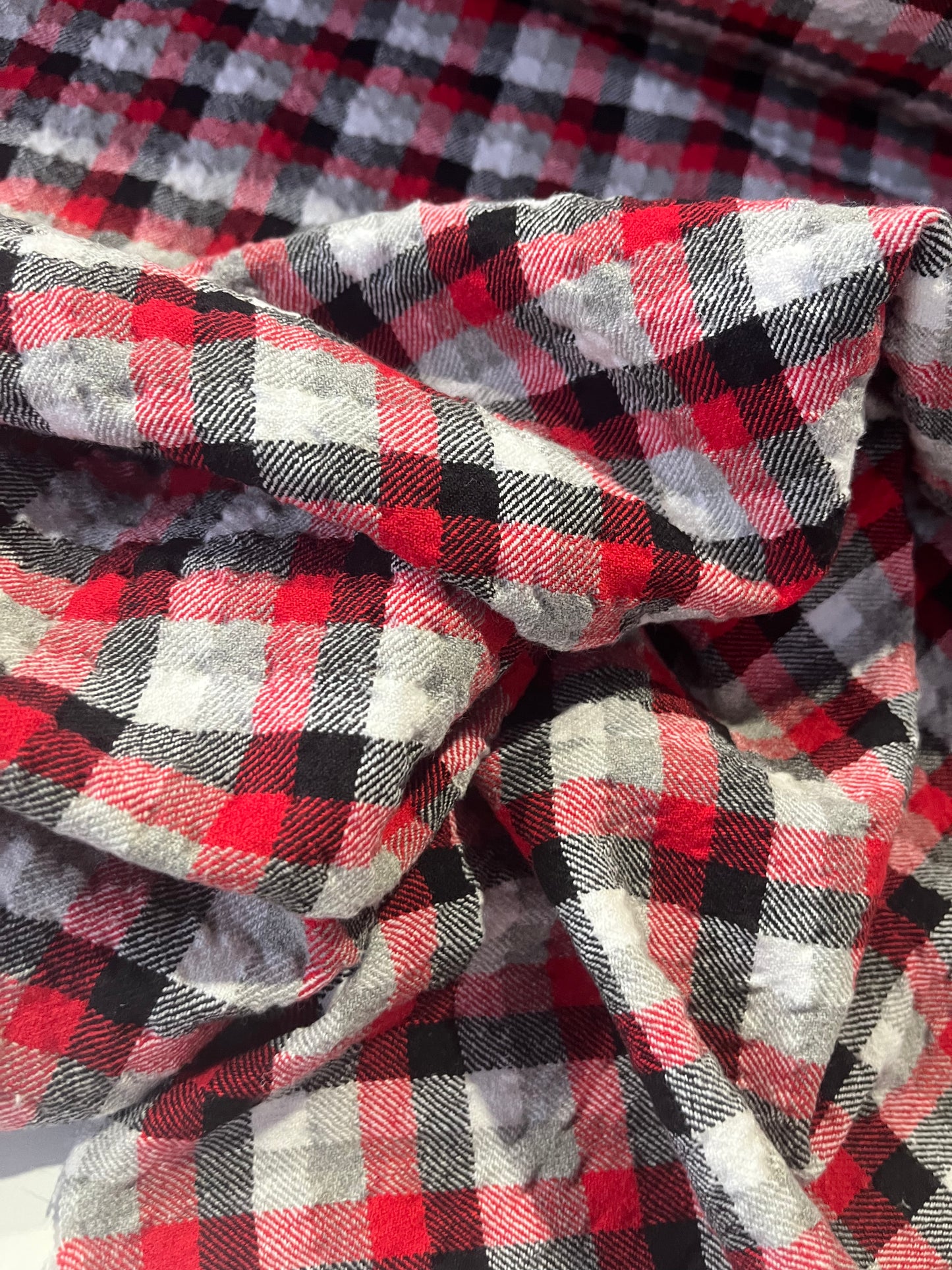 Gaia 040 heavy cotton seersucker check