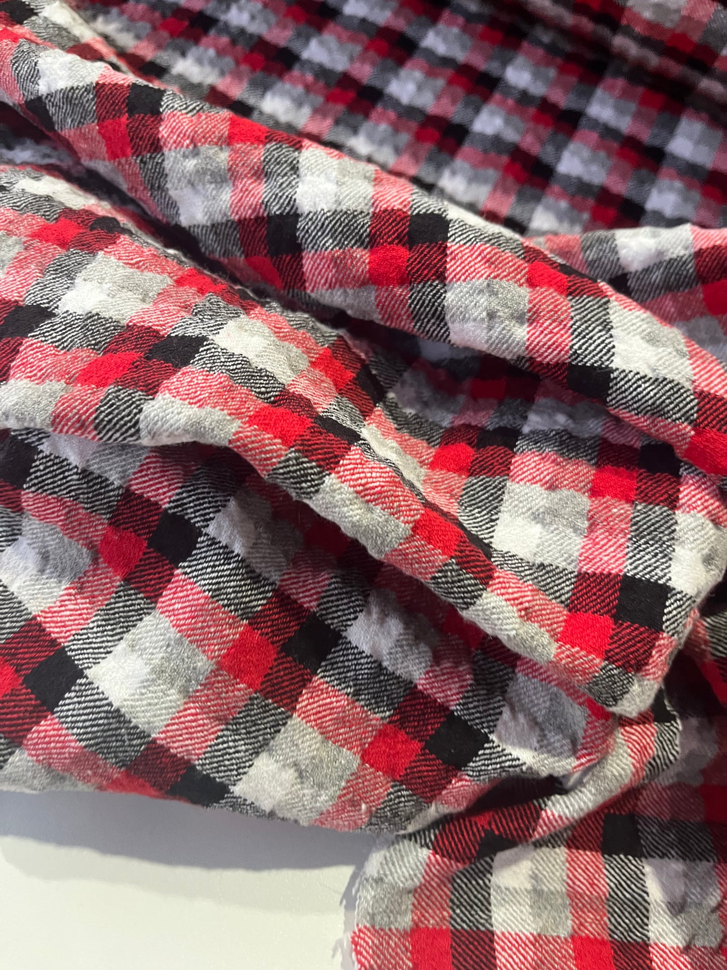 Gaia 040 heavy cotton seersucker check