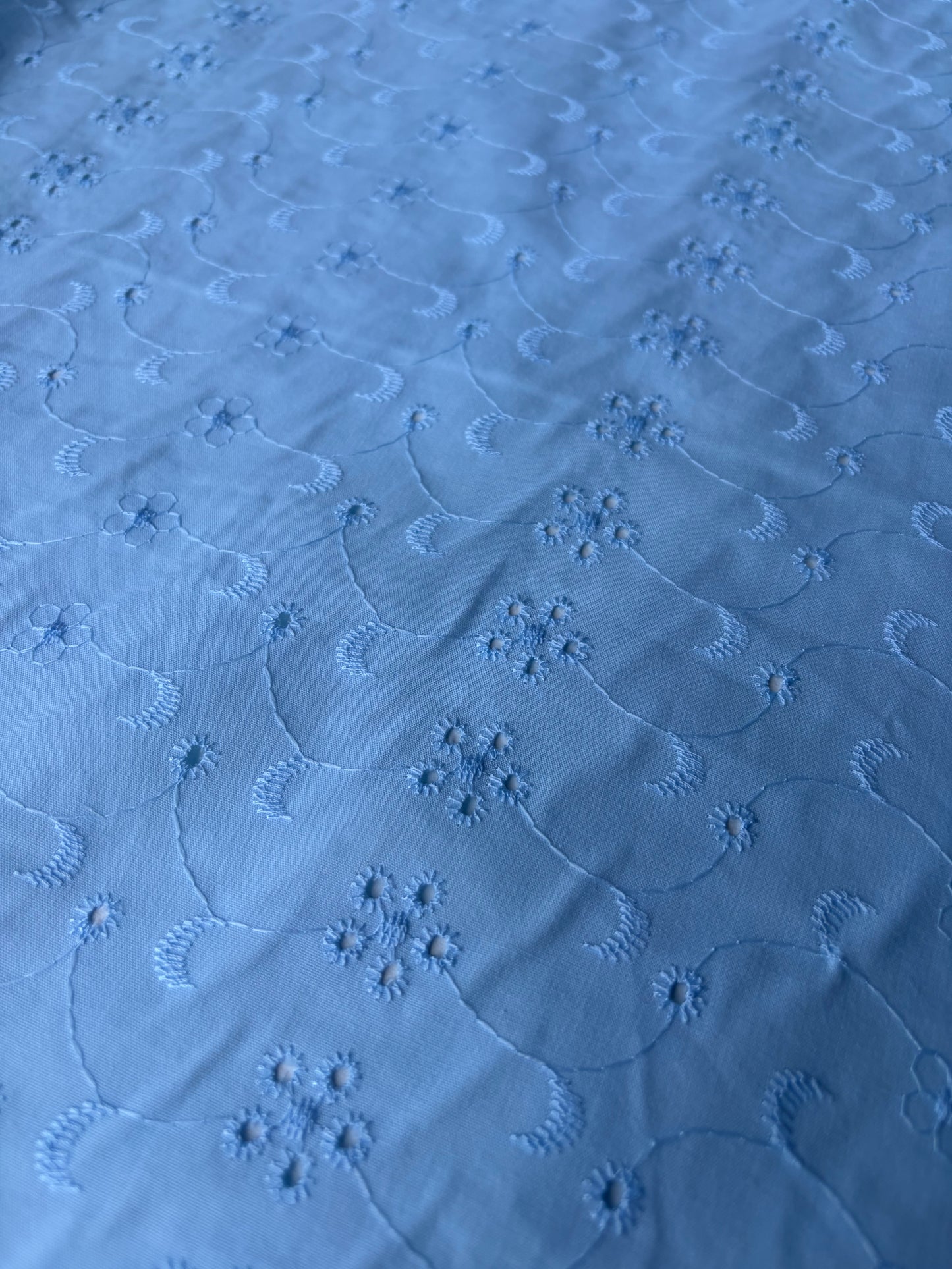 MARGE 001 broderie Anglaise light blue