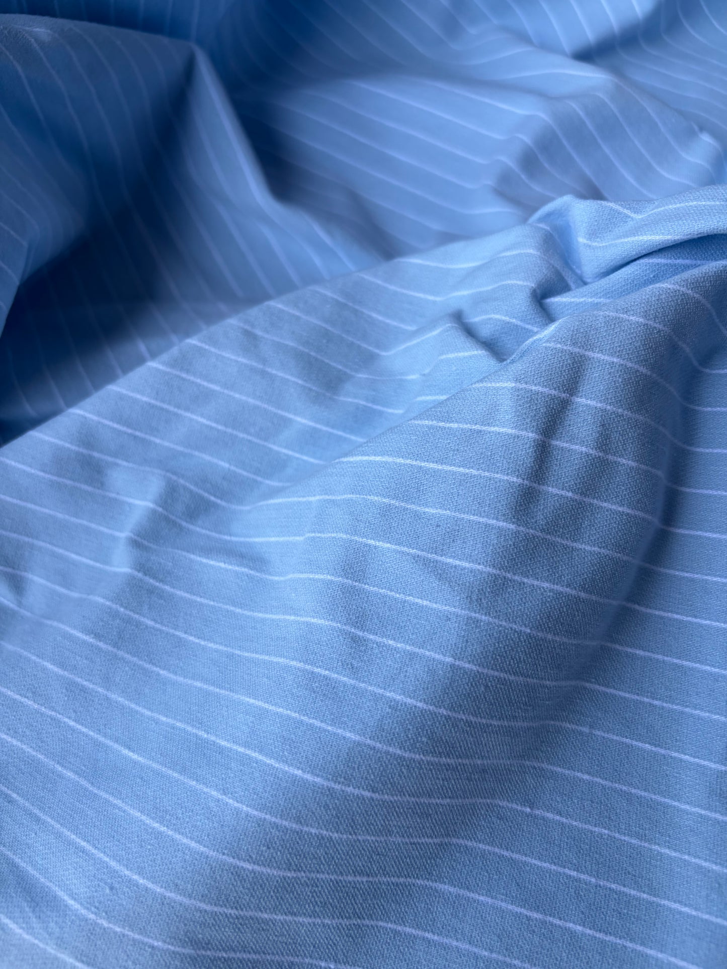 MARGE 003 cotton bengaline stripes light blue