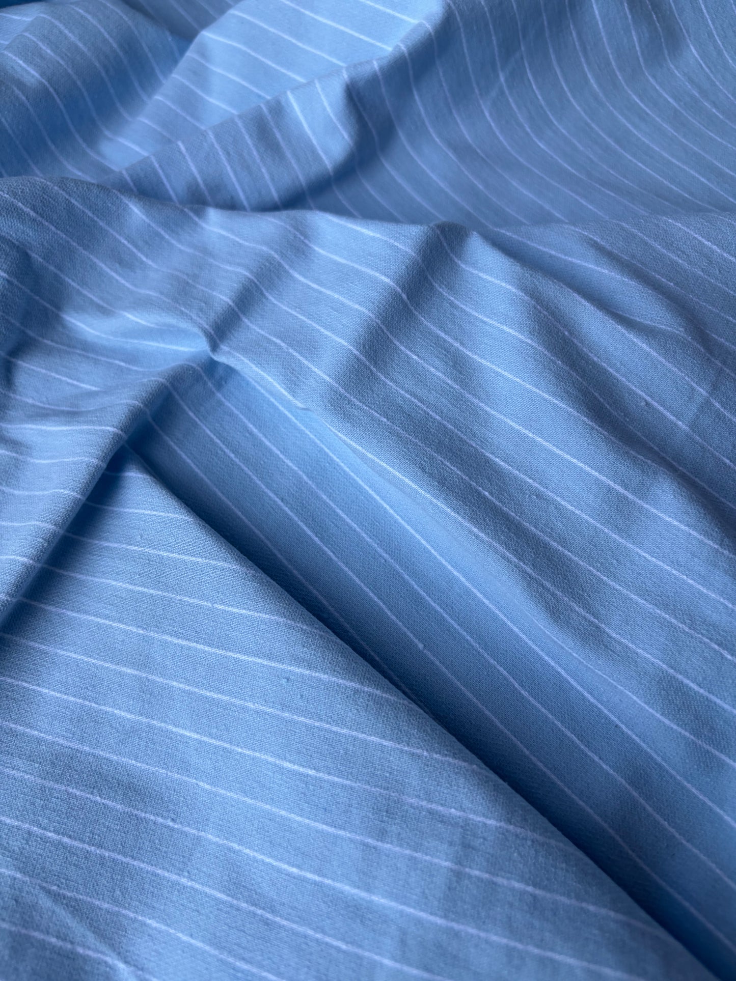 MARGE 003 cotton bengaline stripes light blue