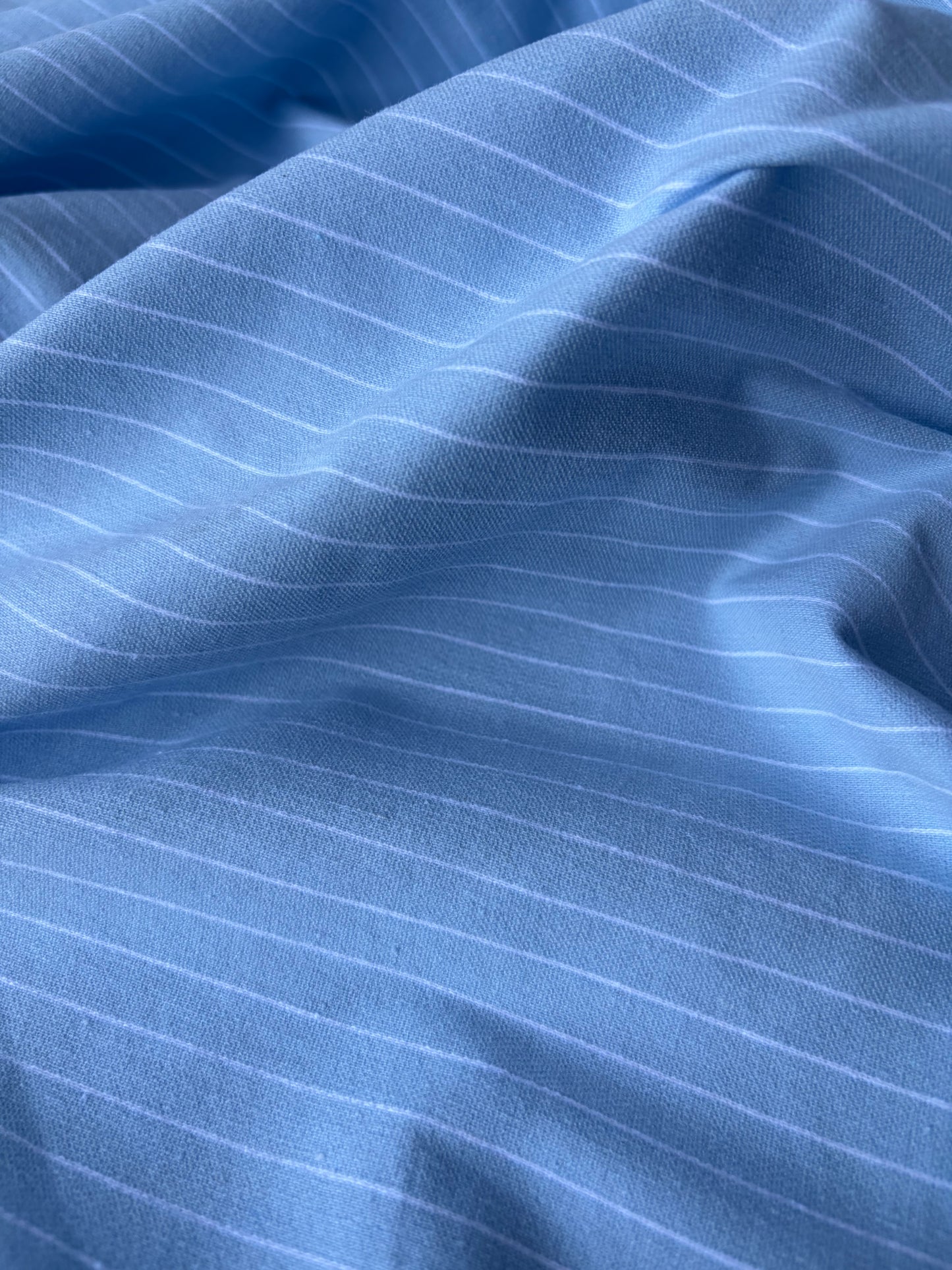 MARGE 003 cotton bengaline stripes light blue