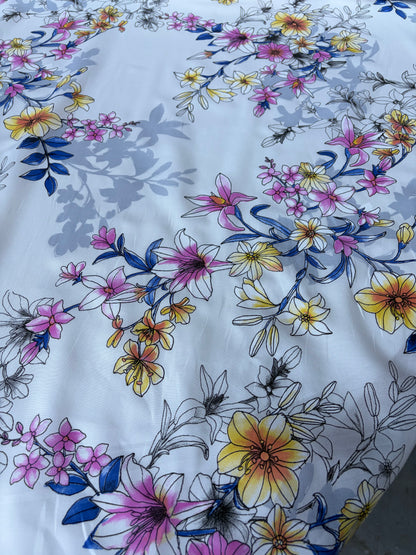 MARGE 004  cotton bachette summer print