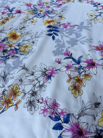 MARGE 004  cotton bachette summer print