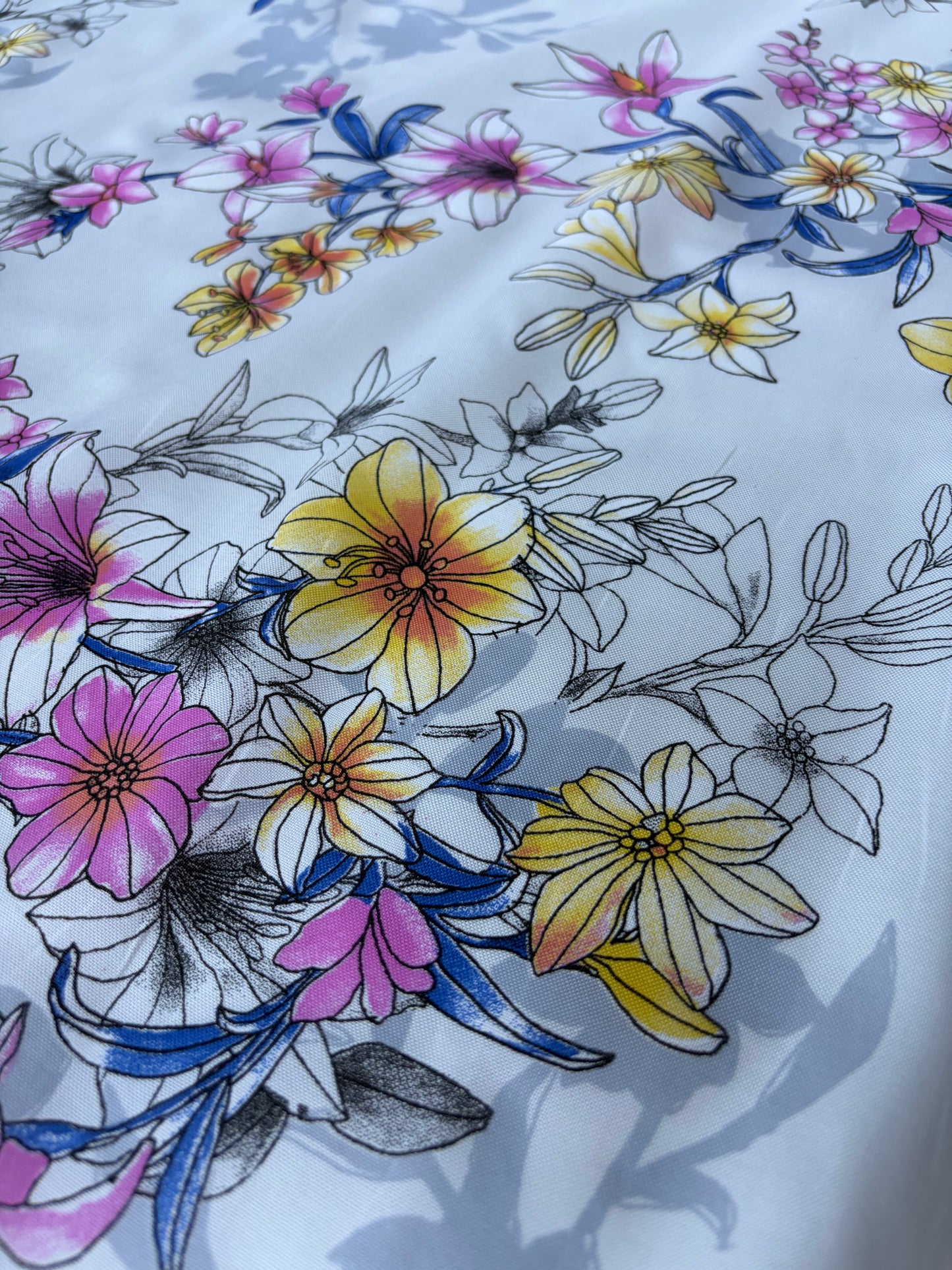 MARGE 004  cotton bachette summer print