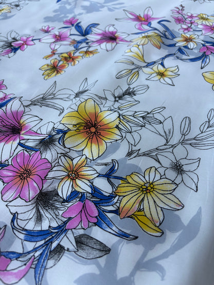 MARGE 004  cotton bachette summer print