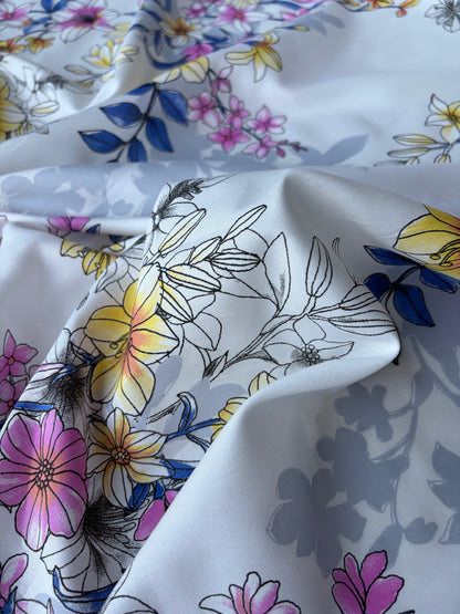 MARGE 004  cotton bachette summer print