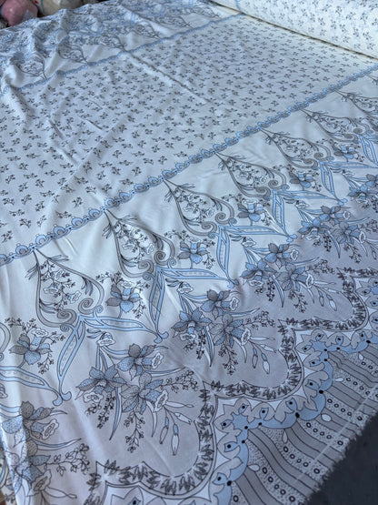MARGE 005  cotton voile double border print