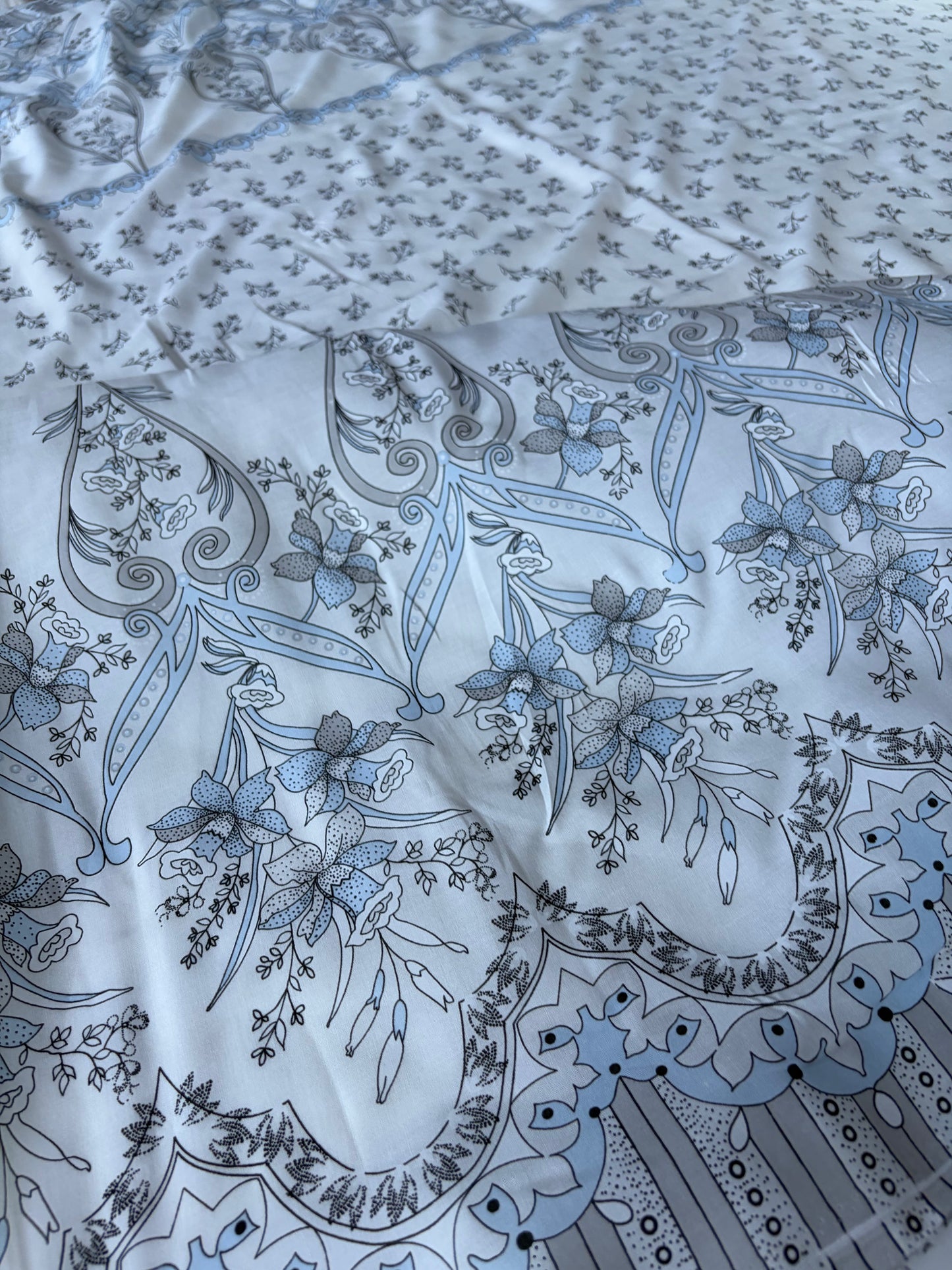MARGE 005  cotton voile double border print