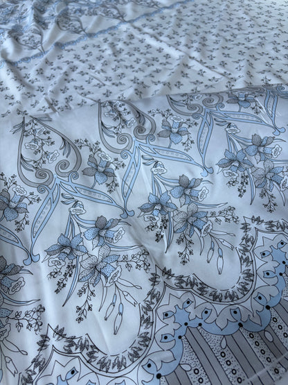 MARGE 005  cotton voile double border print