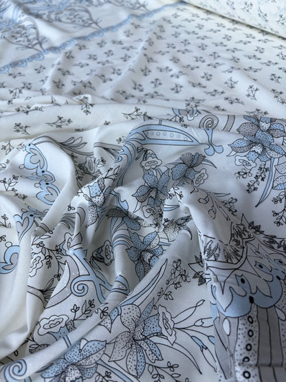MARGE 005  cotton voile double border print