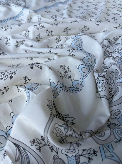 MARGE 005  cotton voile double border print