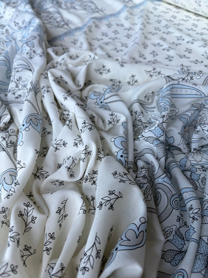 MARGE 005  cotton voile double border print