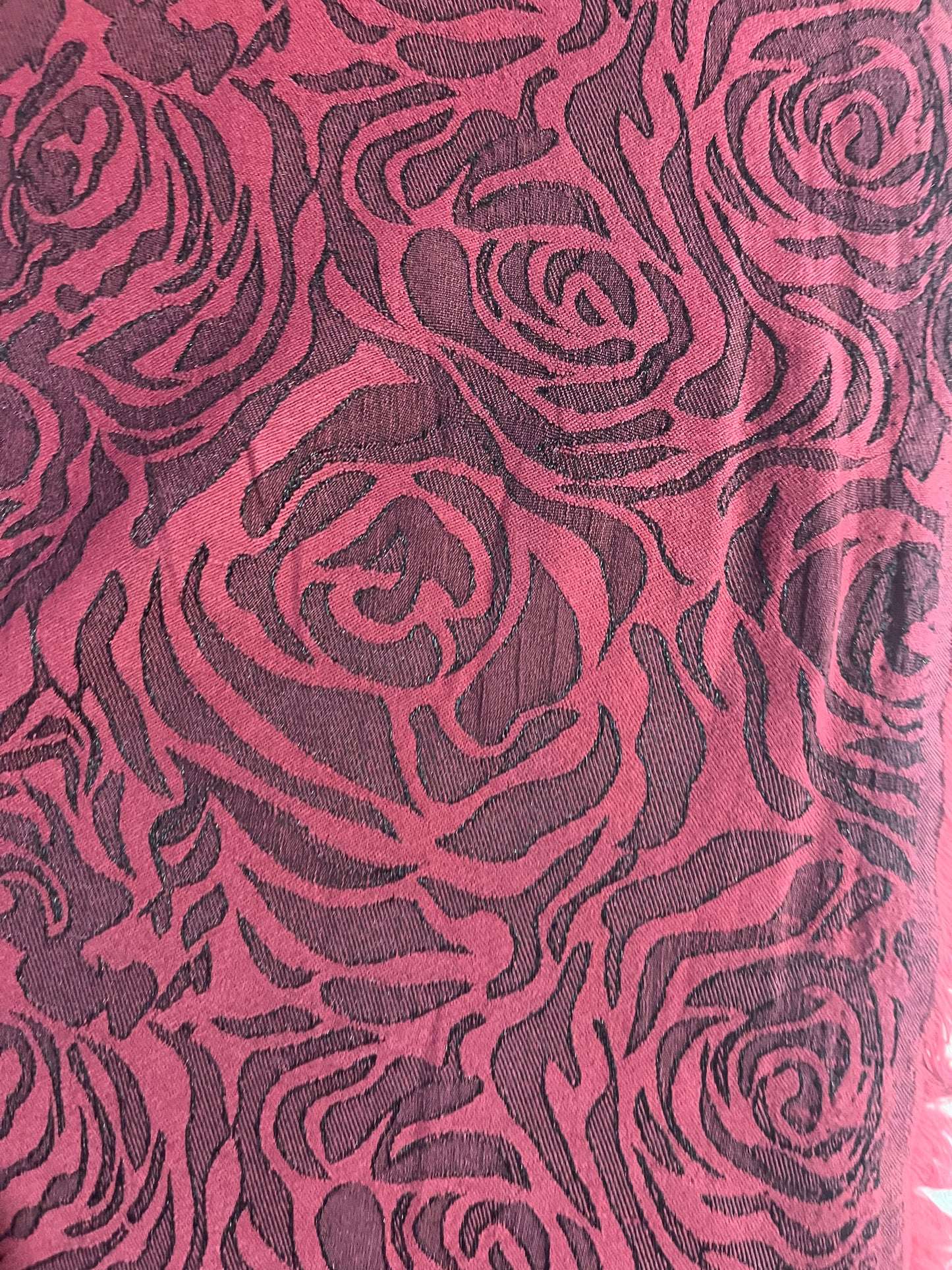 GASPARD 003 cotton stretch jacquard red roses
