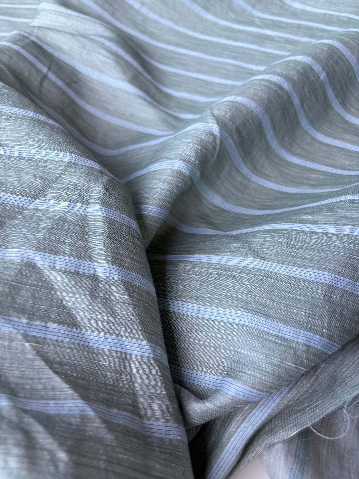 MARGE 006 taft stripes with linen sage green