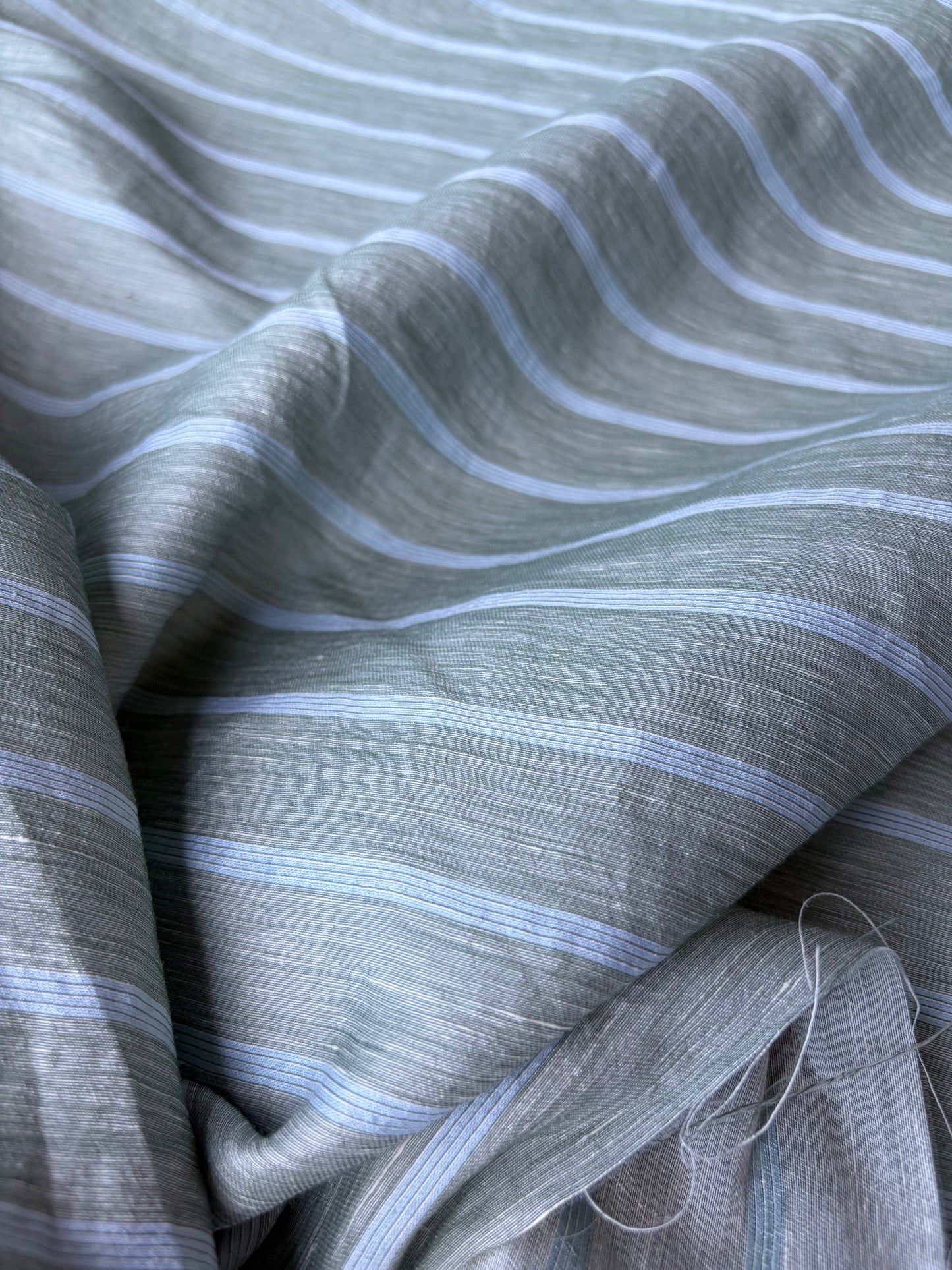 MARGE 006 taft stripes with linen sage green