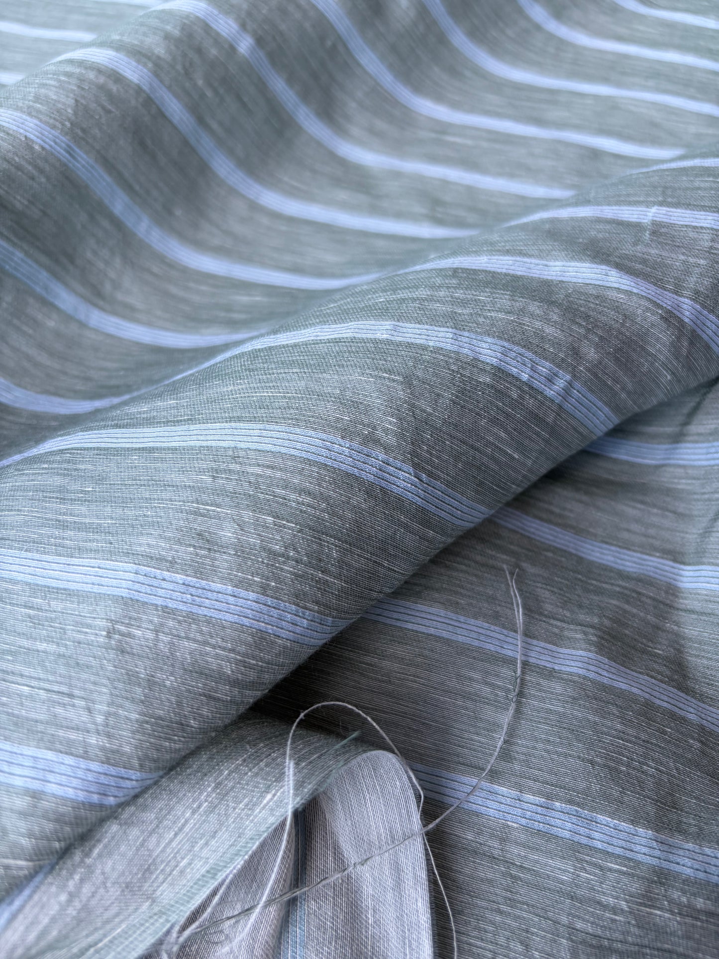 MARGE 006 taft stripes with linen sage green