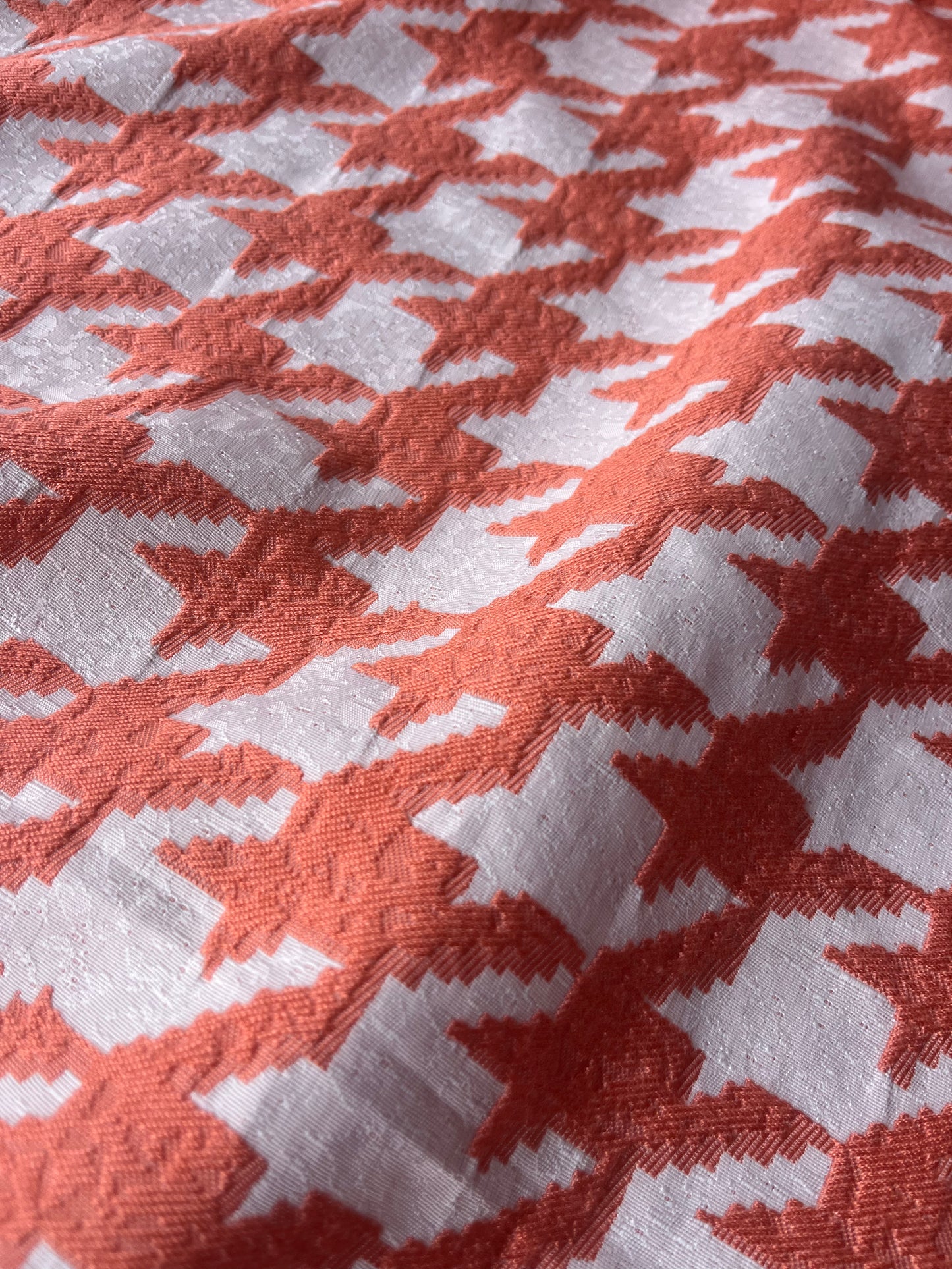 CELESTIN 008 cotton jacquard pied de cocq orange