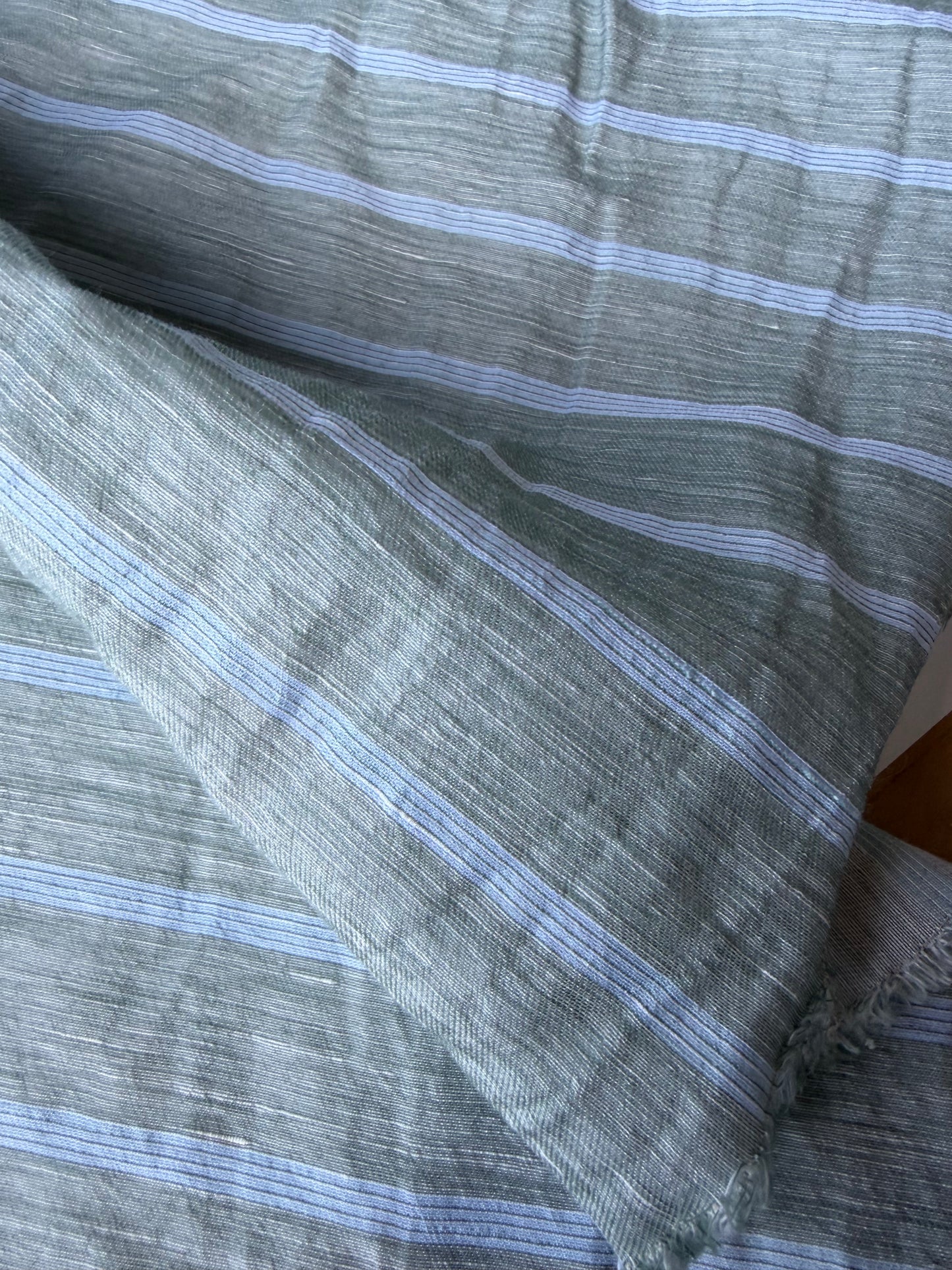 MARGE 006 taft stripes with linen sage green
