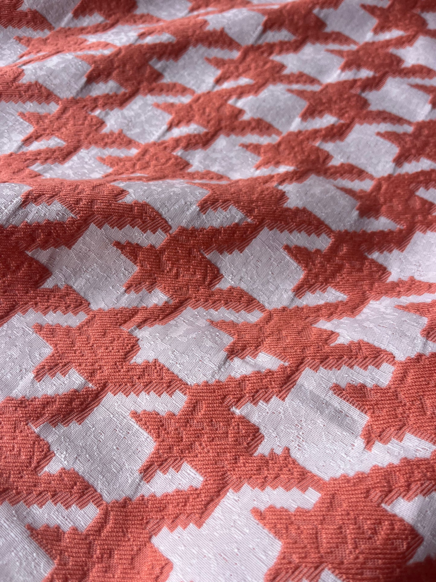 CELESTIN 008 cotton jacquard pied de cocq orange
