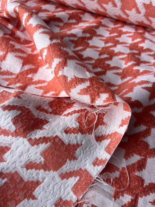 CELESTIN 008 cotton jacquard pied de cocq orange