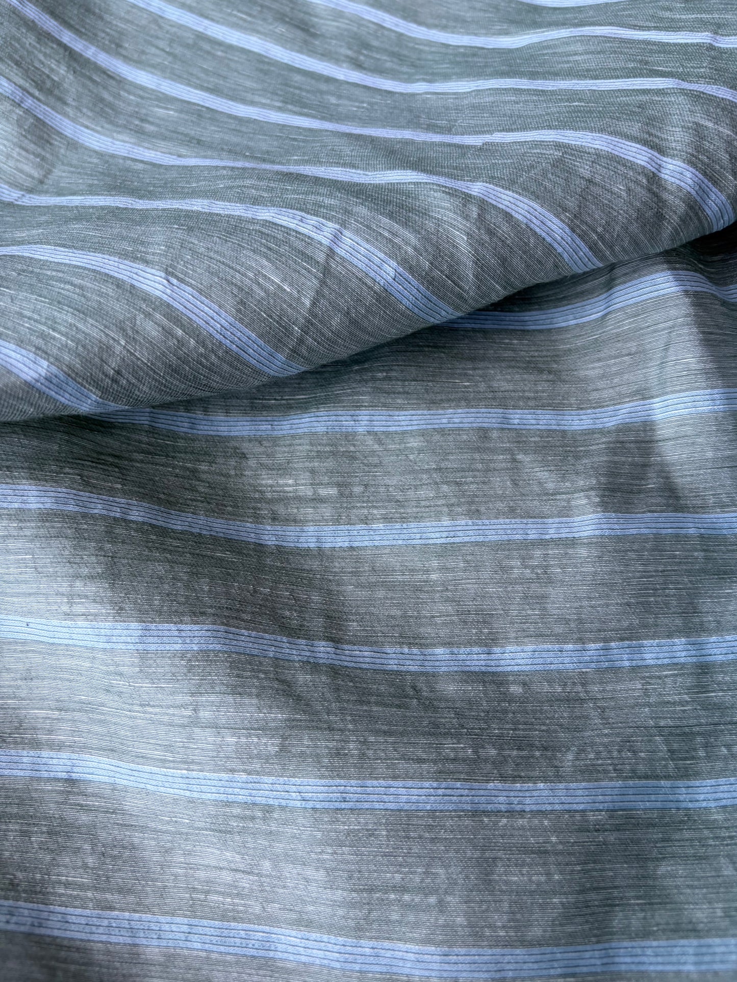 MARGE 006 taft stripes with linen sage green