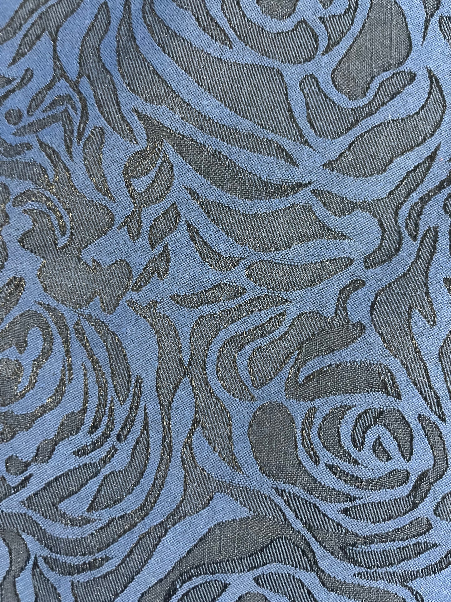 GASPARD 004 cotton stretch jacquard blue roses